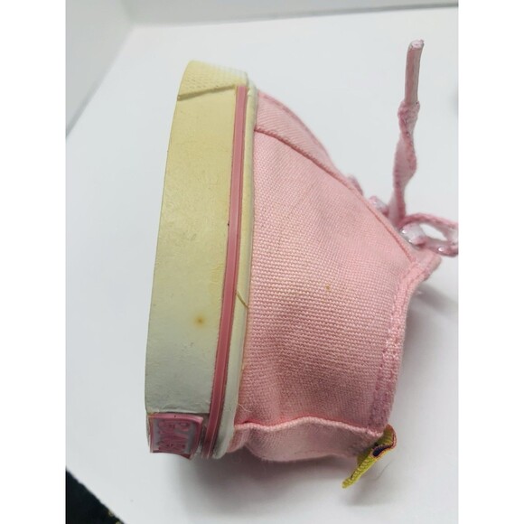 2 Pair Build A Bear High Top Black & White Sneakers Shoes & Pink Sequin Sneakers - Picture 8 of 10